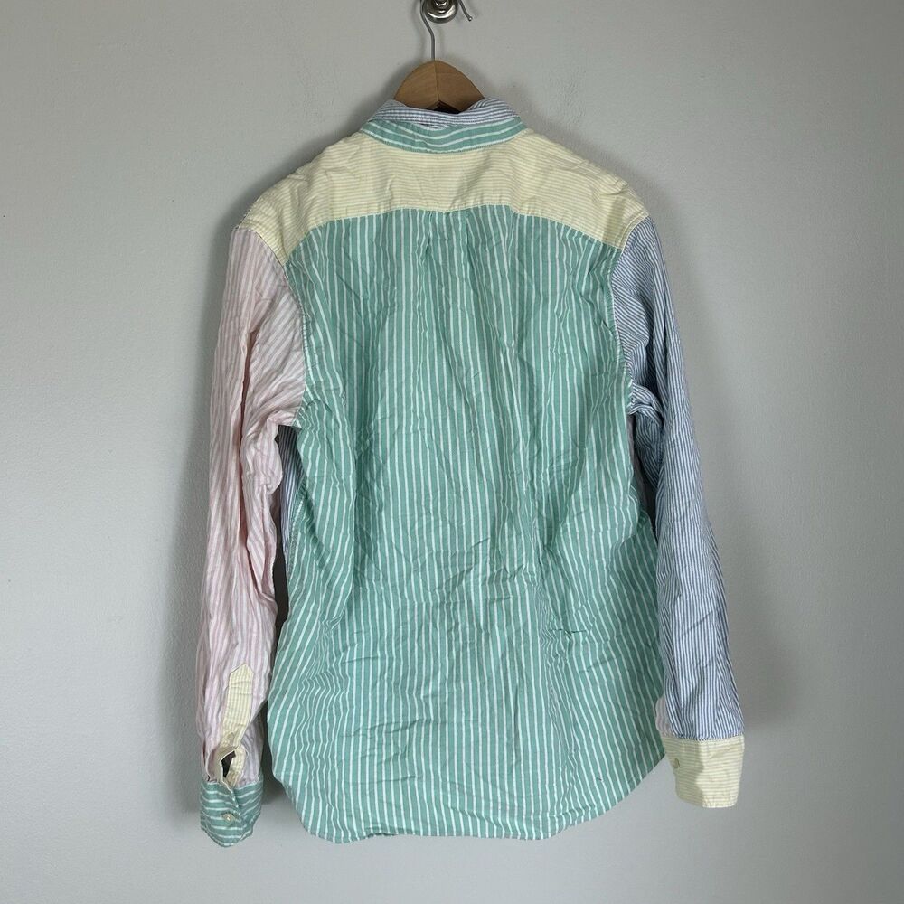 J.Crew Broken In Oxford Shirt Men’s L Classic Colorblock PatchWork Colorful - Picture 3 of 4